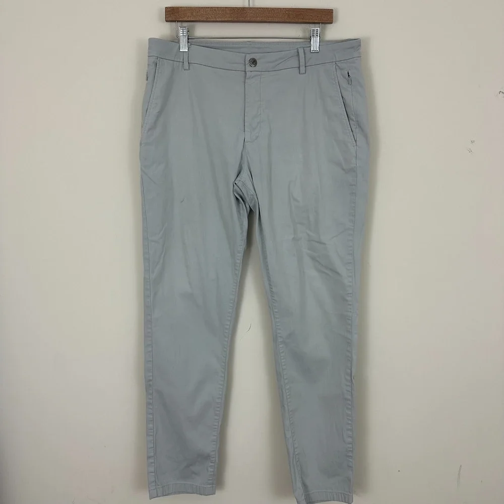 Birddogs Chino Pants Light Gray Cotton Stretch Lined Straight Leg Men 36x32 Read
